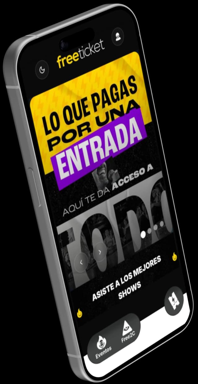 FreeTicket app en tu teléfono